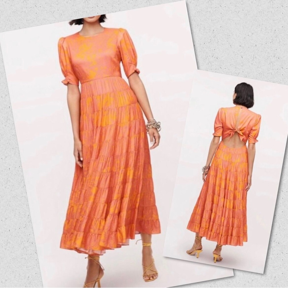 Diane Von Furstenberg Zadie Tie Back Midi Dress, Size 14
